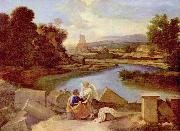 Nicolas Poussin Landschaft mit dem Hl. Matthaus France oil painting artist